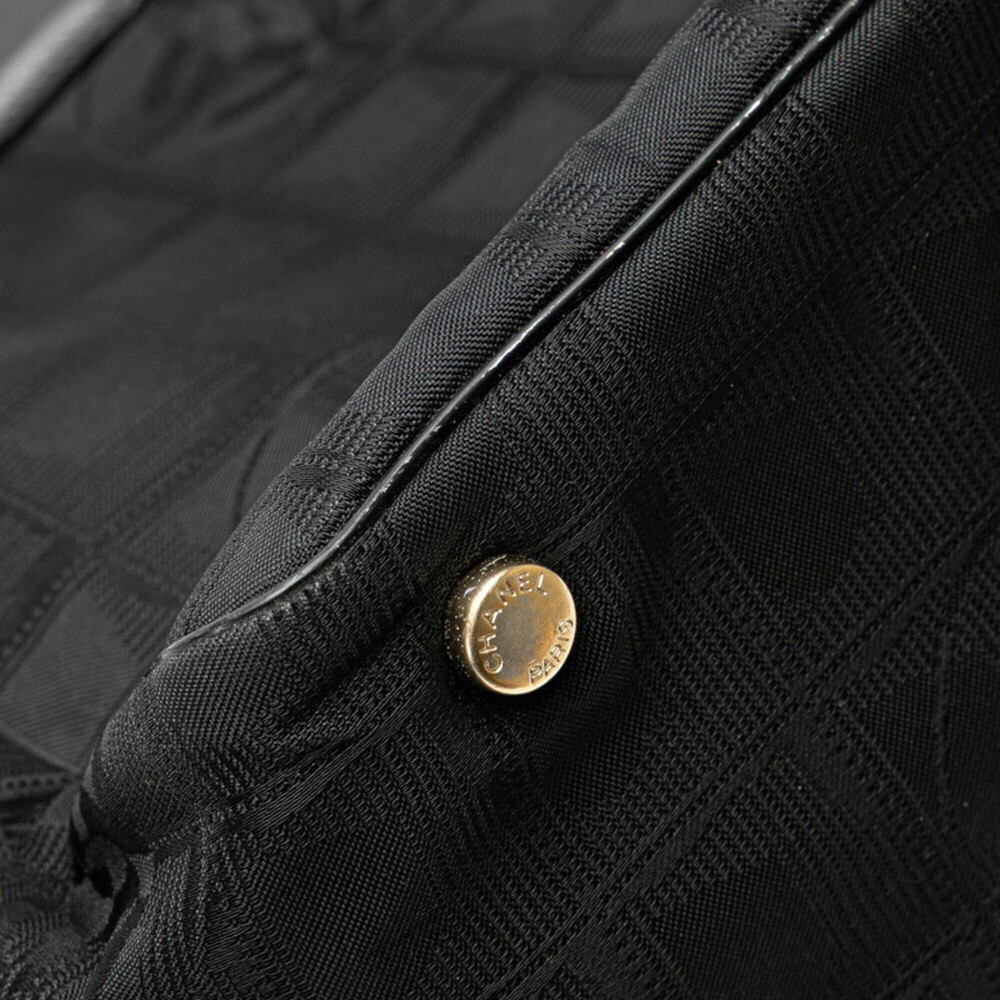 CHANEL Black Leather Logo Shoulder Bag - Picture 6 of 12